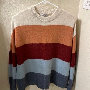 Madewell  crofton striped pullover sweater